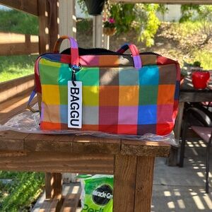 BAGGU Madras Bowler bag